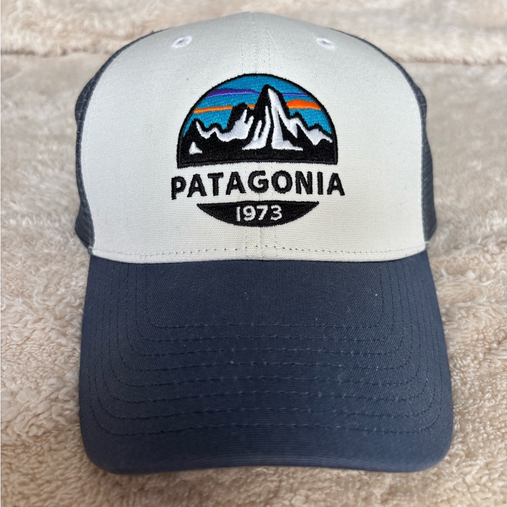 Patagonia Gray and White Logo Cap
